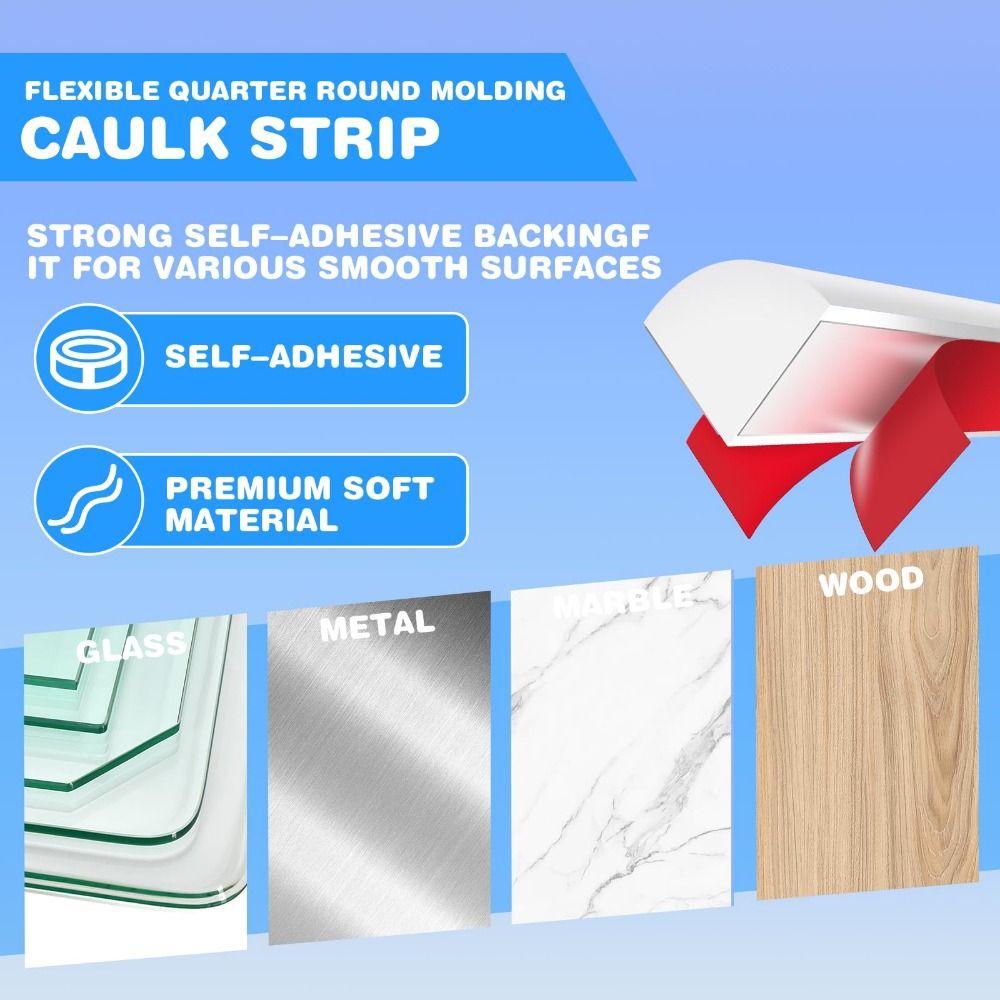 Baseboard Molding Trim - Samoprzylepna, elastyczna listwa ścienna w kształcie