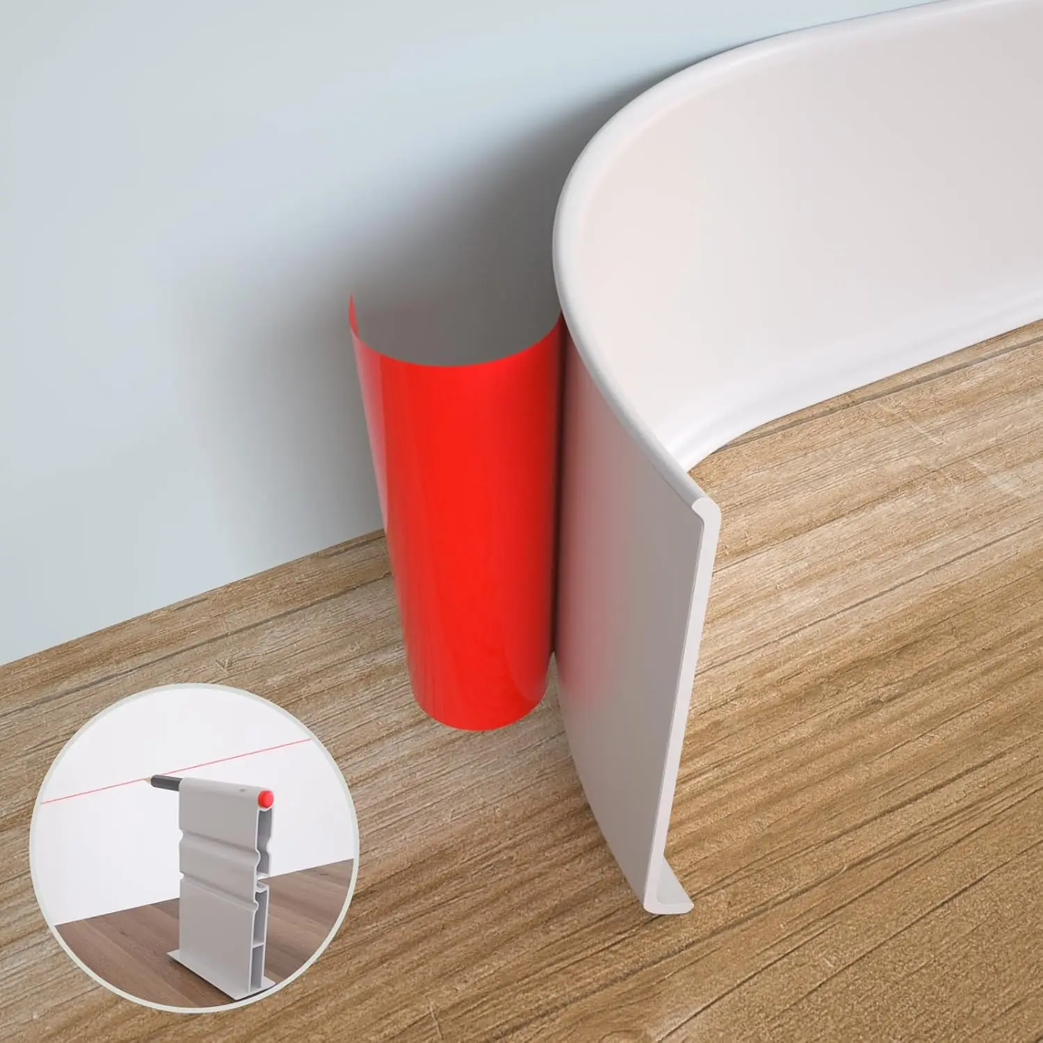 Baseboard Molding Trim - Elastyczna listwa przypodłogowa, 6 cali x
