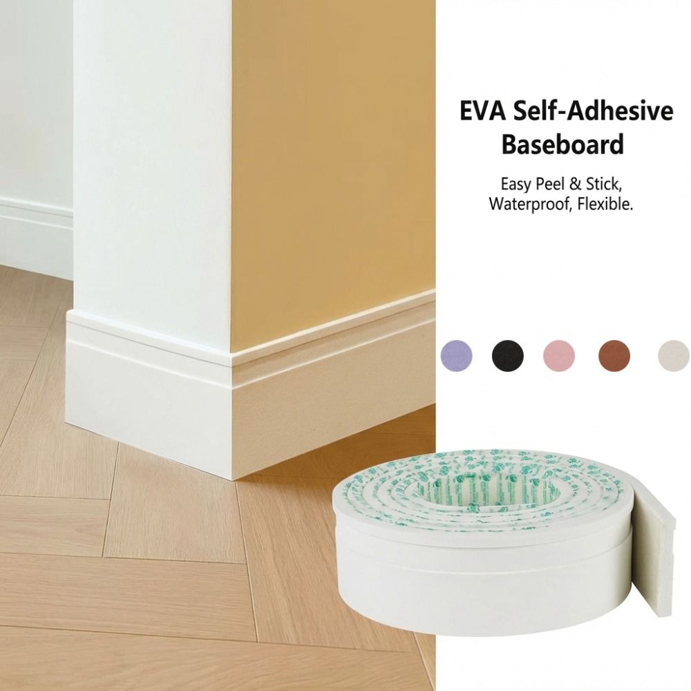 Baseboard Molding Trim - Wysokiej jakości pogrubiona listwa przypodłogowa samoprzylepna