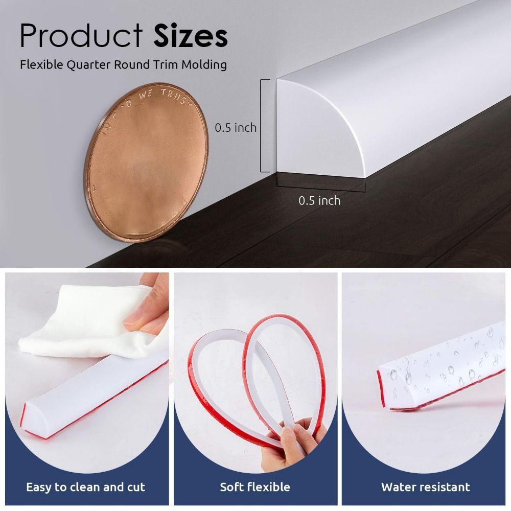 Samoprzylepna, elastyczna list – Baseboard Molding Trim recenzja i cena