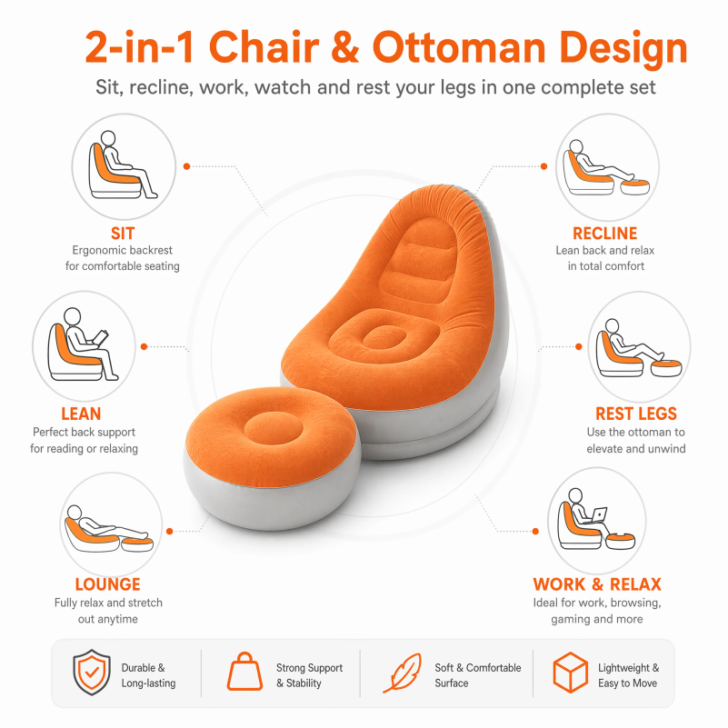 Nadmuchiwany zestaw wypoczynko – Home Improvement Furniture recenzja i cena