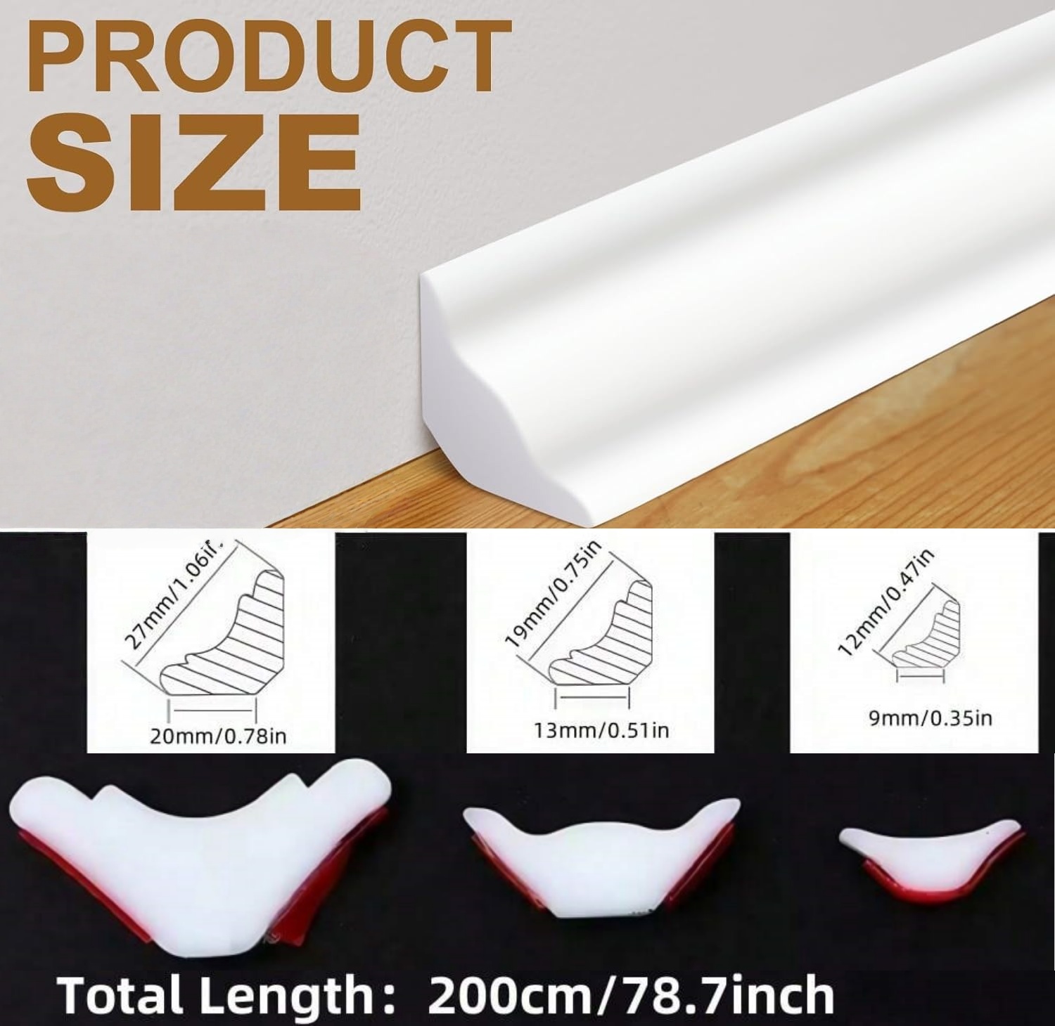 1 szt. Samoprzylepna listwa de – Baseboard Molding Trim recenzja i cena