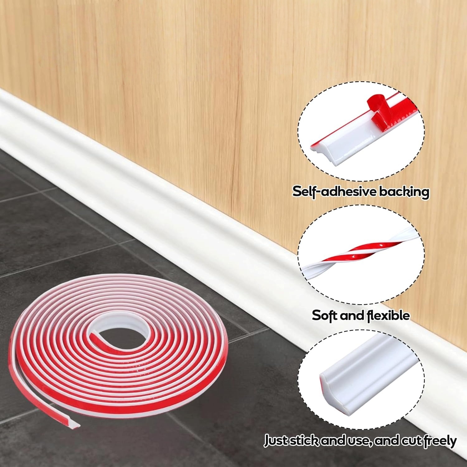 1 szt. Samoprzylepna listwa de – Baseboard Molding Trim recenzja i cena