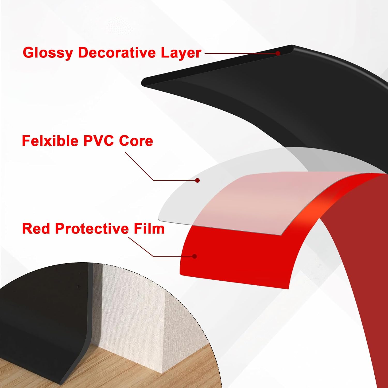 Listwa przypodłogowa z winylu, – Baseboard Molding Trim recenzja i cena